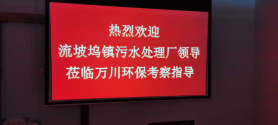 热烈欢迎流坡坞镇污水处理厂领导莅临1竞技环保考察指导